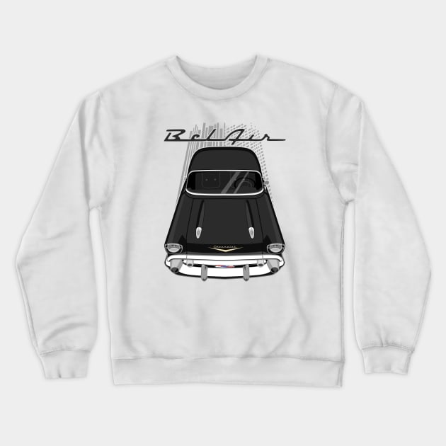 Chevrolet Bel Air 1957 - black Crewneck Sweatshirt by V8social